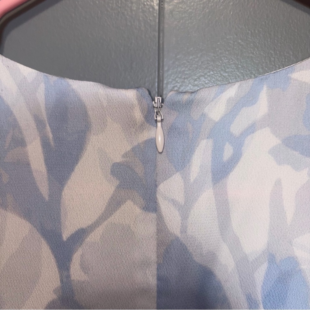 Banana Republic Racerback Sleeveless Blue White Floral Sheath Dress Size 6 - Picture 5 of 6